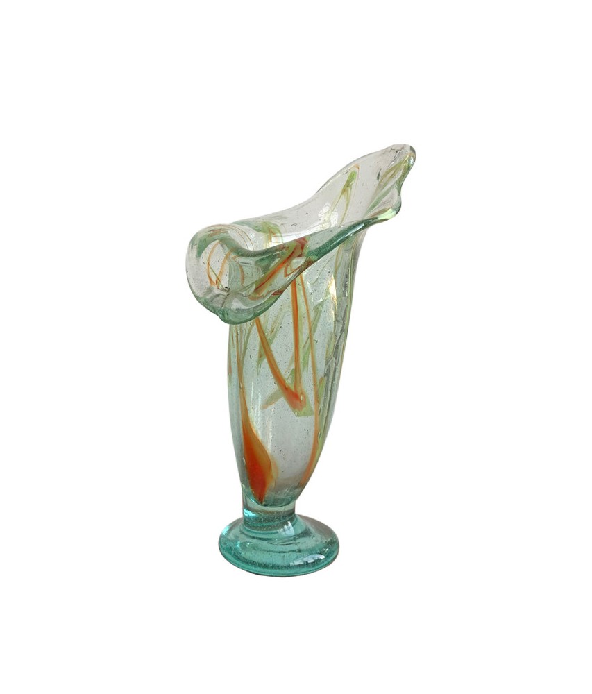 Vase Design en Verre Soufflé Coloré