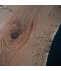 Walnut and Black Epoxy Resin Table
