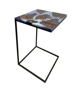 Coffees Tables Side Table in Teak & Epoxy