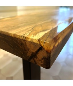 Walnut and Pearly Resin Table