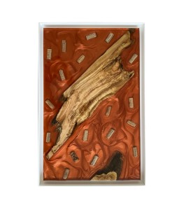 Wall decoration in Olive Wood and Wine Corks