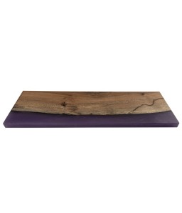 Top in Walnut Wood and Violet Epoxy