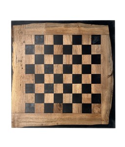 Design Chessboard in Walnut and Epoxy Black