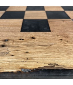 Design Chessboard in Walnut and Epoxy Black