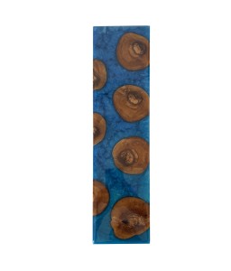 Olive Wood and Epoxy Resin Blue Small Top