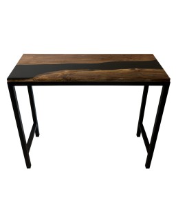Walnut black epoxy console