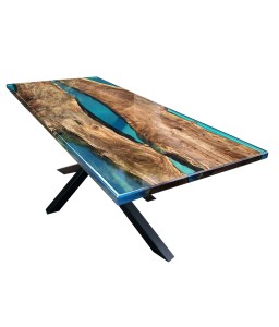 Table noyer résine...