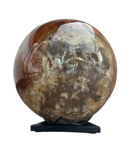 Boule sculpturale en teck...