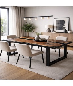 Mesa fabricada en madera de...