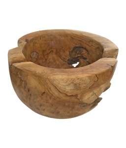 Corbeille de Table en Racine de Teck Massif Large