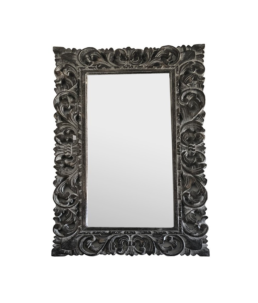 Grand Miroir Rectangle Finition Noir & Blanc