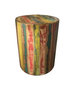Recycled Pirogue Wood Bedside Table