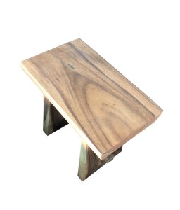 Tabouret Droit en bois de Suar Naturel