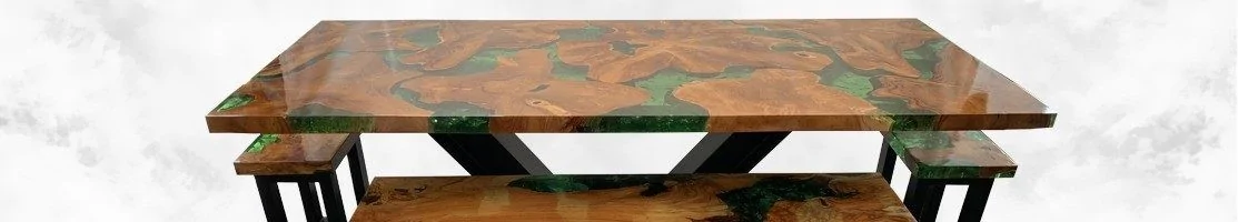 Table résine époxy - Table rivière | World’s Art