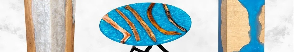 Ocean Range: Furniture in epoxy resin - river table style