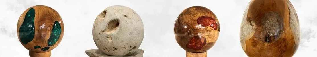 Objeto decorativo: Bola decorativa con base única y diseño | World's Art